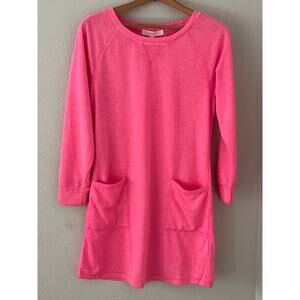 NWT Womens Adyson Parker Soft Long Sleeve Pink Dress Swimsuit Coverup Size Small